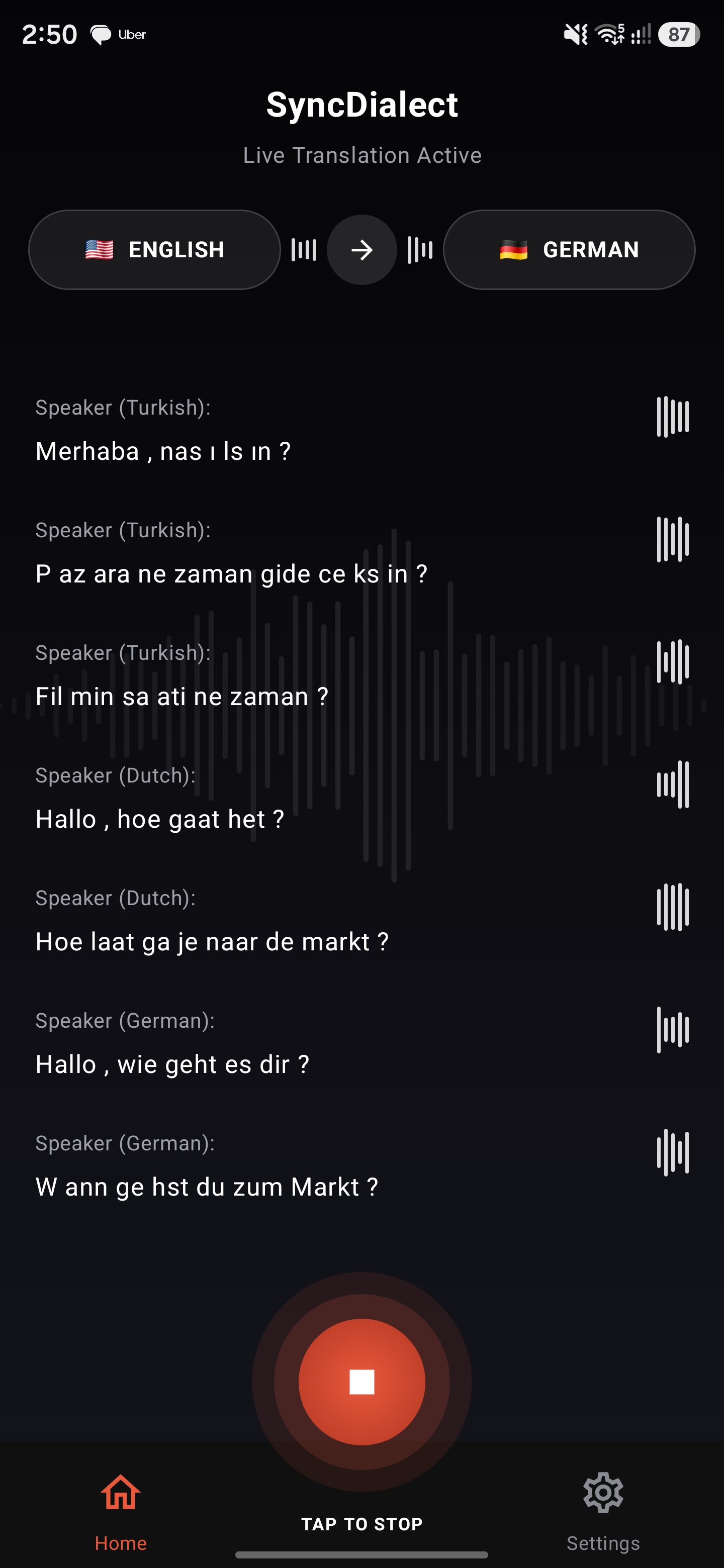 Translation Interface